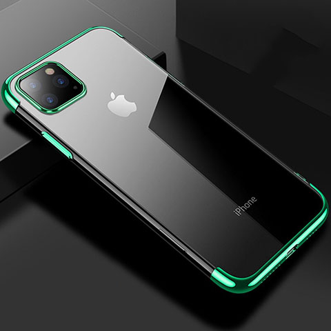 Custodia Silicone Trasparente Ultra Sottile Cover Morbida S03 per Apple iPhone 11 Pro Verde