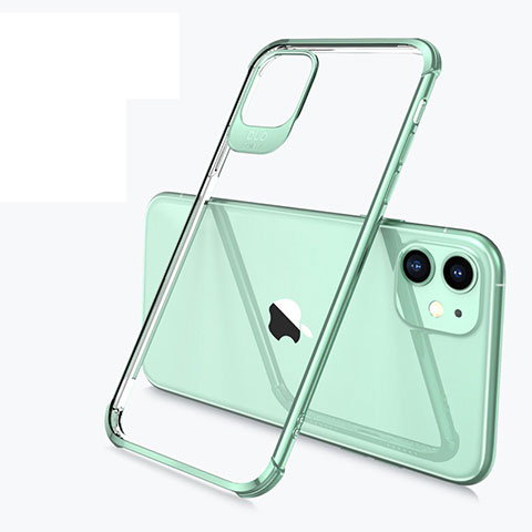 Custodia Silicone Trasparente Ultra Sottile Cover Morbida S03 per Apple iPhone 11 Verde