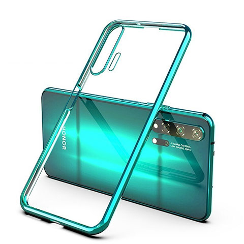 Custodia Silicone Trasparente Ultra Sottile Cover Morbida S03 per Huawei Honor 20 Pro Verde