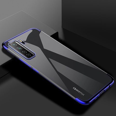 Custodia Silicone Trasparente Ultra Sottile Cover Morbida S03 per Huawei Nova 7 SE 5G Blu
