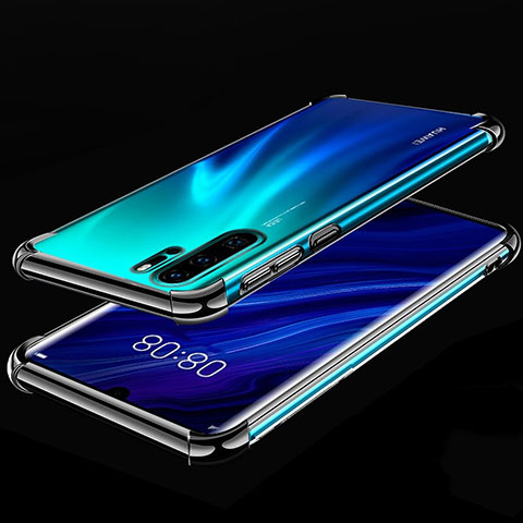 Custodia Silicone Trasparente Ultra Sottile Cover Morbida S03 per Huawei P30 Pro Nero