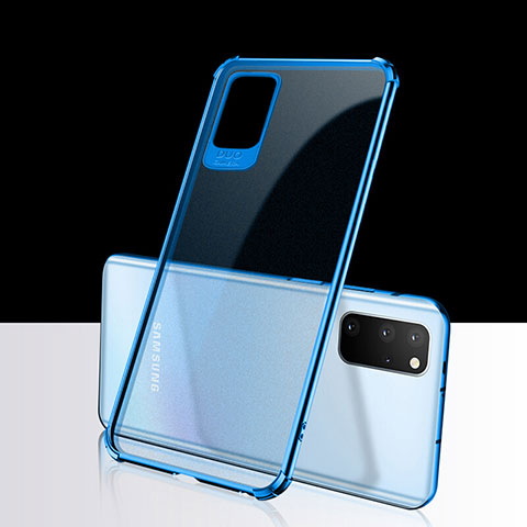 Custodia Silicone Trasparente Ultra Sottile Cover Morbida S03 per Samsung Galaxy S20 Plus 5G Blu