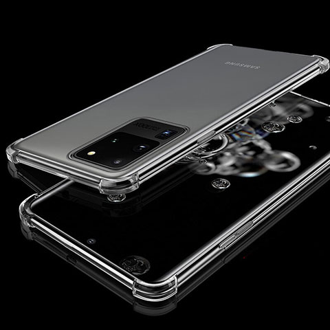 Custodia Silicone Trasparente Ultra Sottile Cover Morbida S03 per Samsung Galaxy S20 Ultra 5G Chiaro