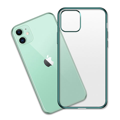 Custodia Silicone Trasparente Ultra Sottile Cover Morbida S04 per Apple iPhone 11 Verde