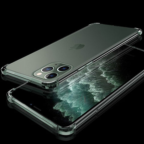 Custodia Silicone Trasparente Ultra Sottile Cover Morbida S05 per Apple iPhone 11 Pro Verde