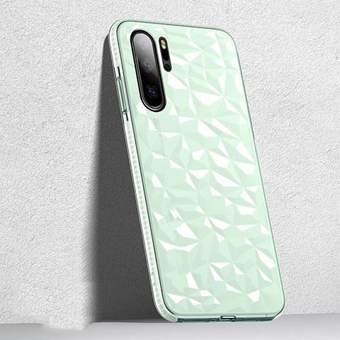 Custodia Silicone Trasparente Ultra Sottile Cover Morbida S05 per Huawei P30 Pro New Edition Verde