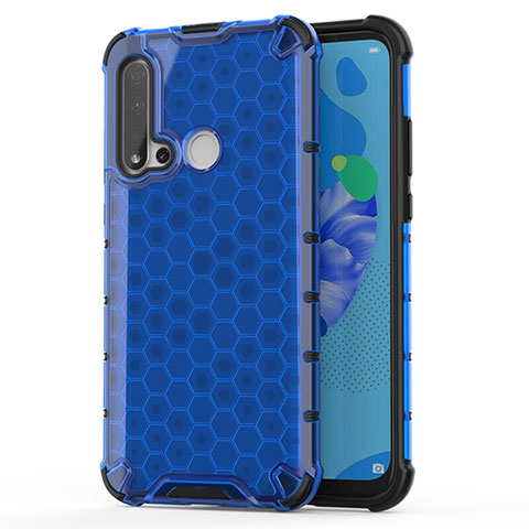 Custodia Silicone Trasparente Ultra Sottile Cover Morbida S06 per Huawei Nova 5i Blu