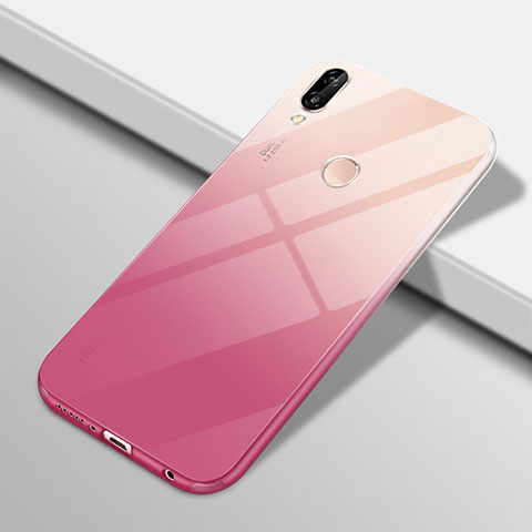 Custodia Silicone Trasparente Ultra Sottile Cover Morbida Sfumato G01 per Huawei P20 Lite Rosa