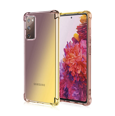 Custodia Silicone Trasparente Ultra Sottile Cover Morbida Sfumato G01 per Samsung Galaxy S20 FE 2022 5G Marrone