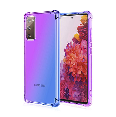 Custodia Silicone Trasparente Ultra Sottile Cover Morbida Sfumato G01 per Samsung Galaxy S20 FE 2022 5G Viola