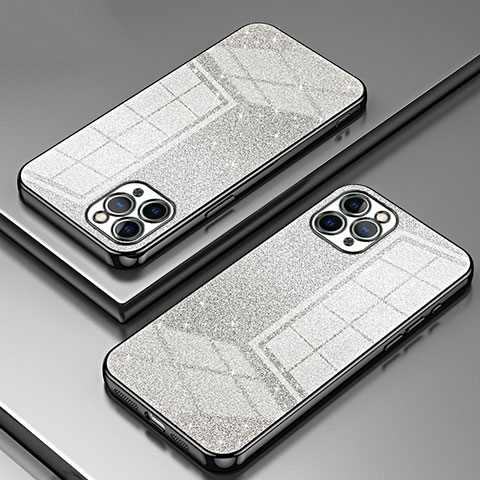 Custodia Silicone Trasparente Ultra Sottile Cover Morbida SY1 per Apple iPhone 11 Pro Nero