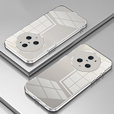 Custodia Silicone Trasparente Ultra Sottile Cover Morbida SY1 per Huawei Honor Magic5 Pro 5G Chiaro