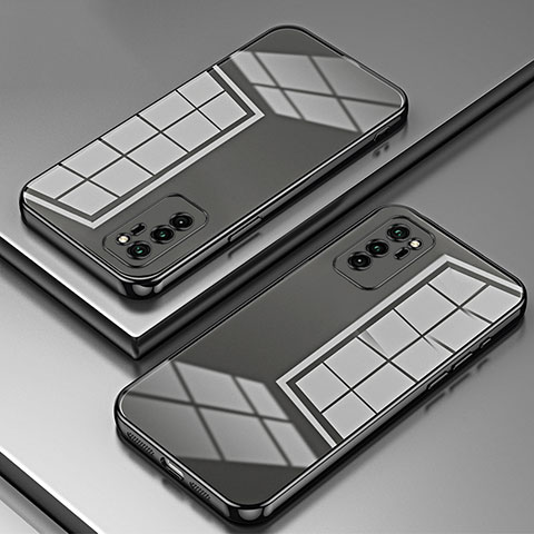 Custodia Silicone Trasparente Ultra Sottile Cover Morbida SY1 per Huawei Honor V30 5G Nero