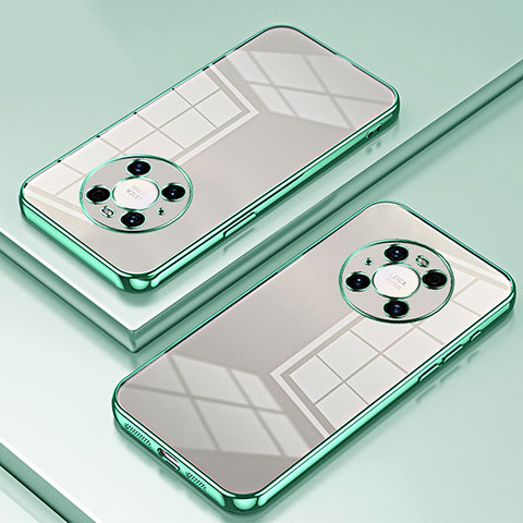 Custodia Silicone Trasparente Ultra Sottile Cover Morbida SY1 per Huawei Mate 40 Pro Verde
