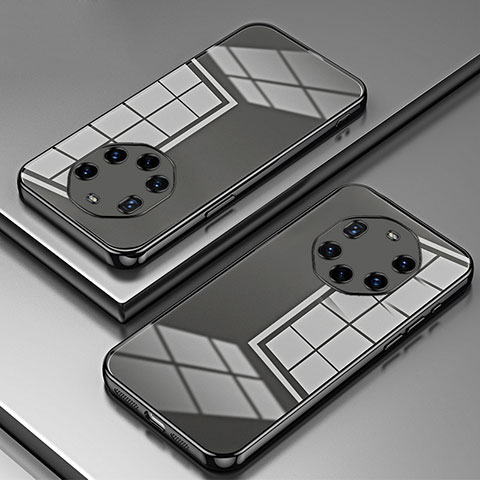 Custodia Silicone Trasparente Ultra Sottile Cover Morbida SY1 per Huawei Mate 40 RS Nero