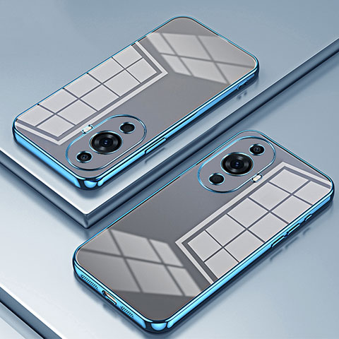 Custodia Silicone Trasparente Ultra Sottile Cover Morbida SY1 per Huawei Nova 11 Pro Blu