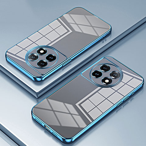 Custodia Silicone Trasparente Ultra Sottile Cover Morbida SY1 per OnePlus 11 5G Blu