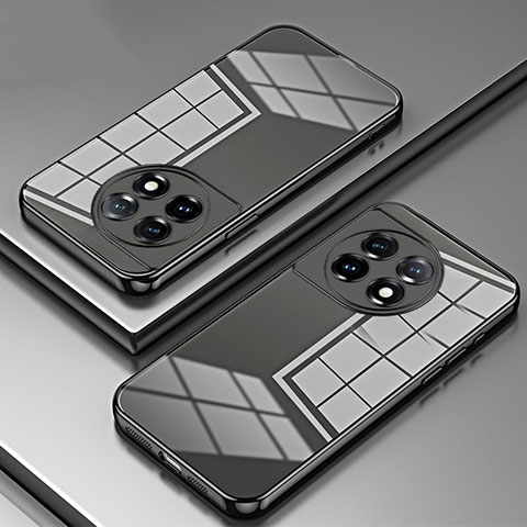 Custodia Silicone Trasparente Ultra Sottile Cover Morbida SY1 per OnePlus 11 5G Nero