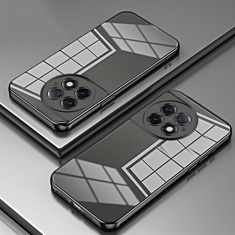 Custodia Silicone Trasparente Ultra Sottile Cover Morbida SY1 per OnePlus Ace 2 Pro 5G Nero