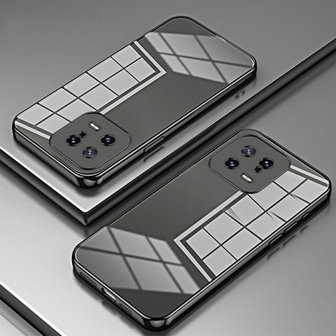 Custodia Silicone Trasparente Ultra Sottile Cover Morbida SY1 per Xiaomi Mi 13 5G Nero