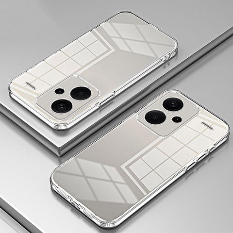 Custodia Silicone Trasparente Ultra Sottile Cover Morbida SY1 per Xiaomi Redmi Note 13 Pro+ Plus 5G Chiaro