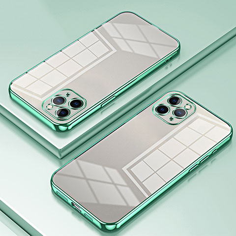 Custodia Silicone Trasparente Ultra Sottile Cover Morbida SY2 per Apple iPhone 11 Pro Verde