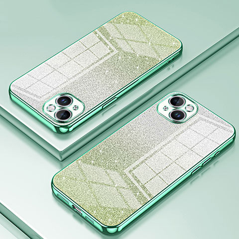 Custodia Silicone Trasparente Ultra Sottile Cover Morbida SY2 per Apple iPhone 14 Verde