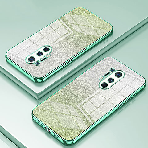 Custodia Silicone Trasparente Ultra Sottile Cover Morbida SY2 per OnePlus 8 Pro Verde