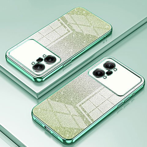 Custodia Silicone Trasparente Ultra Sottile Cover Morbida SY2 per Oppo K10 Pro 5G Verde