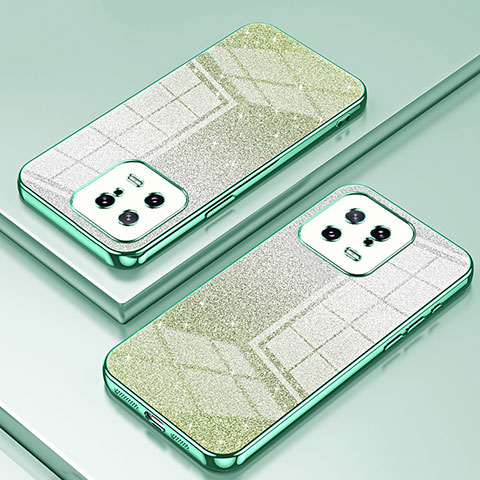 Custodia Silicone Trasparente Ultra Sottile Cover Morbida SY2 per Xiaomi Mi 13 5G Verde