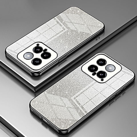 Custodia Silicone Trasparente Ultra Sottile Cover Morbida SY2 per Xiaomi Mi 14 5G Nero