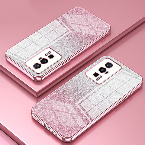 Custodia Silicone Trasparente Ultra Sottile Cover Morbida SY2 per Xiaomi Redmi K60 5G Oro Rosa