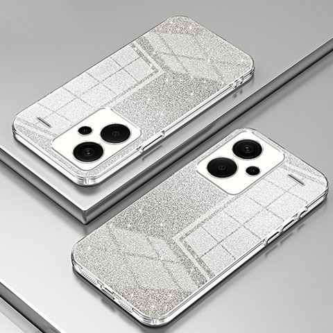 Custodia Silicone Trasparente Ultra Sottile Cover Morbida SY2 per Xiaomi Redmi Note 13 Pro+ Plus 5G Chiaro