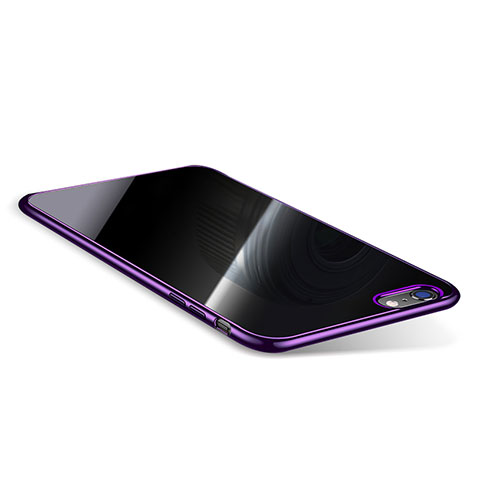 Custodia Silicone Trasparente Ultra Sottile Cover Morbida T08 per Apple iPhone 6 Plus Viola
