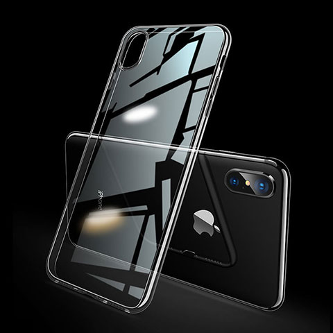 Custodia Silicone Trasparente Ultra Sottile Morbida C08 per Apple iPhone Xs Chiaro