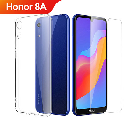 Custodia Silicone Trasparente Ultra Sottile Morbida con Pellicola Protettiva per Huawei Y6 Prime (2019) Chiaro