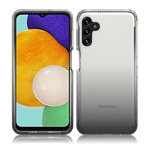 Custodia Silicone Trasparente Ultra Sottile Morbida Cover Fronte e Retro 360 Gradi Sfumato JX1 per Samsung Galaxy A04s Nero