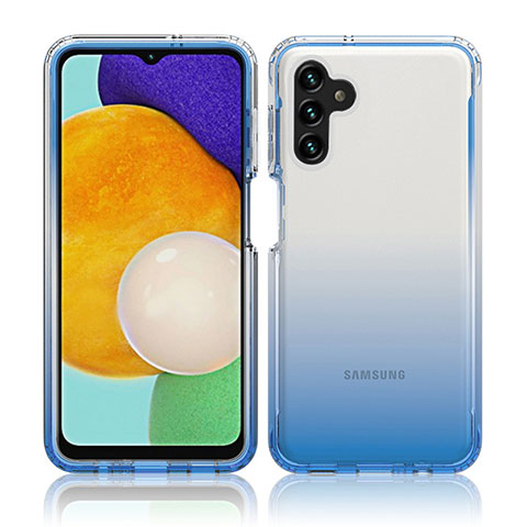 Custodia Silicone Trasparente Ultra Sottile Morbida Cover Fronte e Retro 360 Gradi Sfumato JX1 per Samsung Galaxy A13 5G Blu