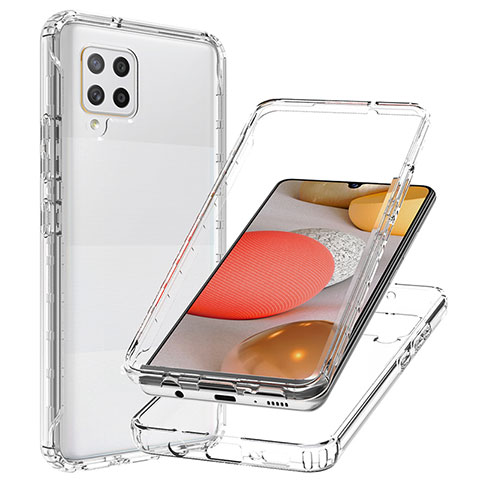 Custodia Silicone Trasparente Ultra Sottile Morbida Cover Fronte e Retro 360 Gradi Sfumato JX1 per Samsung Galaxy A42 5G Chiaro