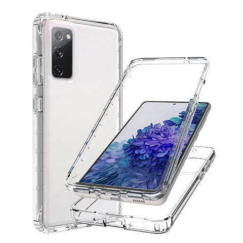 Custodia Silicone Trasparente Ultra Sottile Morbida Cover Fronte e Retro 360 Gradi Sfumato JX1 per Samsung Galaxy S20 FE 5G Chiaro