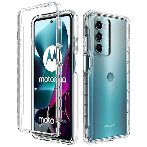 Custodia Silicone Trasparente Ultra Sottile Morbida Cover Fronte e Retro 360 Gradi Sfumato per Motorola Moto Edge S30 5G Chiaro