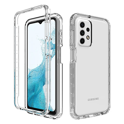 Custodia Silicone Trasparente Ultra Sottile Morbida Cover Fronte e Retro 360 Gradi Sfumato per Samsung Galaxy A23 5G Chiaro