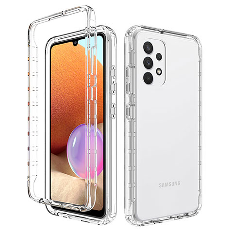 Custodia Silicone Trasparente Ultra Sottile Morbida Cover Fronte e Retro 360 Gradi Sfumato per Samsung Galaxy M32 5G Chiaro