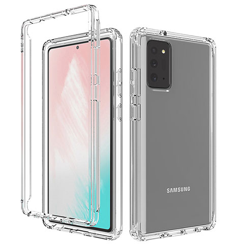 Custodia Silicone Trasparente Ultra Sottile Morbida Cover Fronte e Retro 360 Gradi Sfumato per Samsung Galaxy Note 20 5G Chiaro