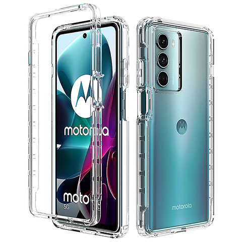 Custodia Silicone Trasparente Ultra Sottile Morbida Cover Fronte e Retro 360 per Motorola Moto Edge S30 5G Chiaro