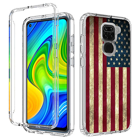 Custodia Silicone Trasparente Ultra Sottile Morbida Cover Fronte e Retro 360 per Xiaomi Redmi Note 9 Multicolore