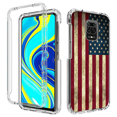 Custodia Silicone Trasparente Ultra Sottile Morbida Cover Fronte e Retro 360 per Xiaomi Redmi Note 9 Pro Max Multicolore