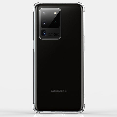 Custodia Silicone Trasparente Ultra Sottile Morbida K02 per Samsung Galaxy S20 Ultra 5G Chiaro