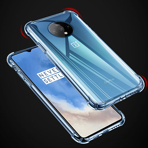 Custodia Silicone Trasparente Ultra Sottile Morbida K04 per OnePlus 7T Chiaro