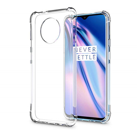 Custodia Silicone Trasparente Ultra Sottile Morbida K04 per OnePlus 7T Pro Chiaro